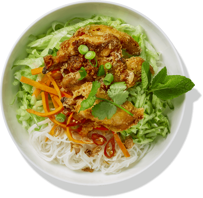 Crispy Chicken Ribs Bún