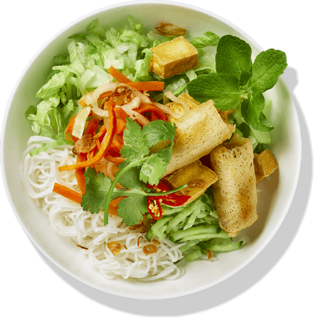 Tofu & Vegetable Spring Rolls Bún
