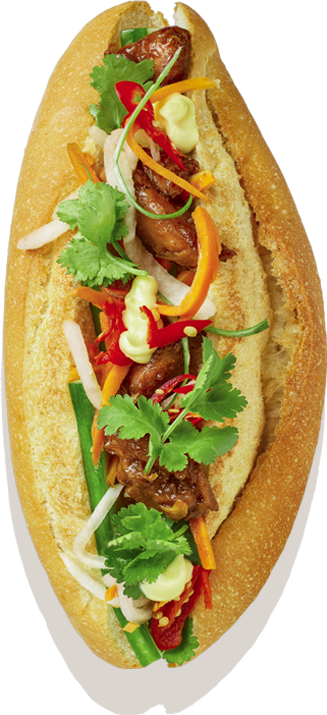 BBQ Chicken Bánh Mì Việt Baguette